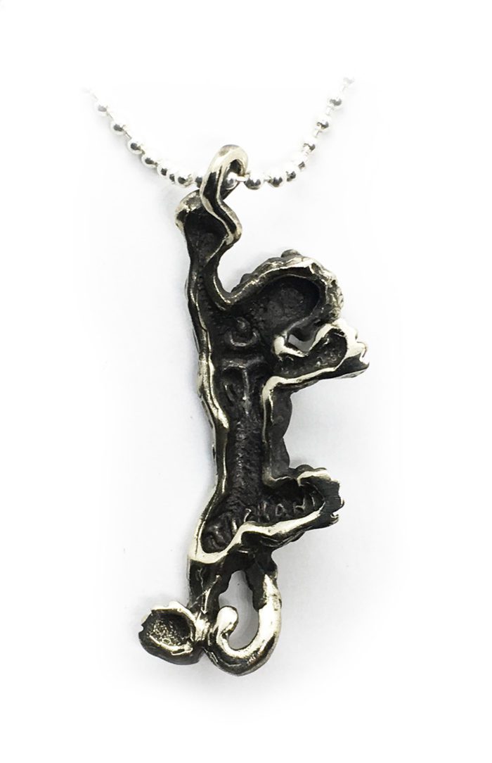 Climbing Jaguar with Designs Sterling Silver Pendant 4