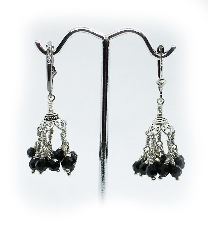 Silver Earrings with Swarovski Stones V1 2