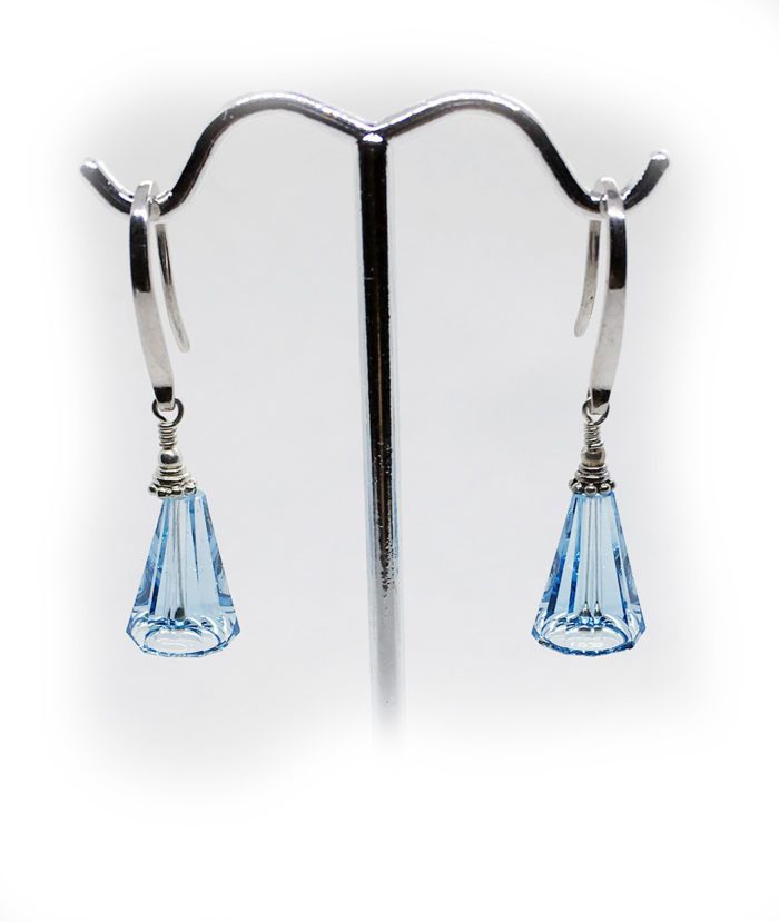 Silver Earrings with Swarovski Stones V5