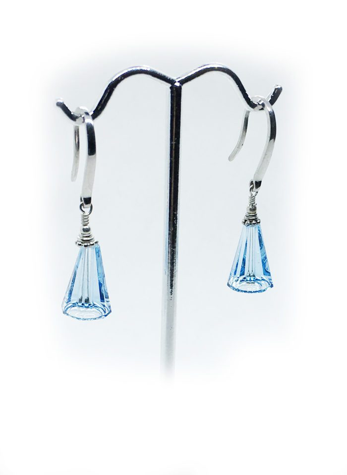 Silver Earrings with Swarovski Stones V5 2
