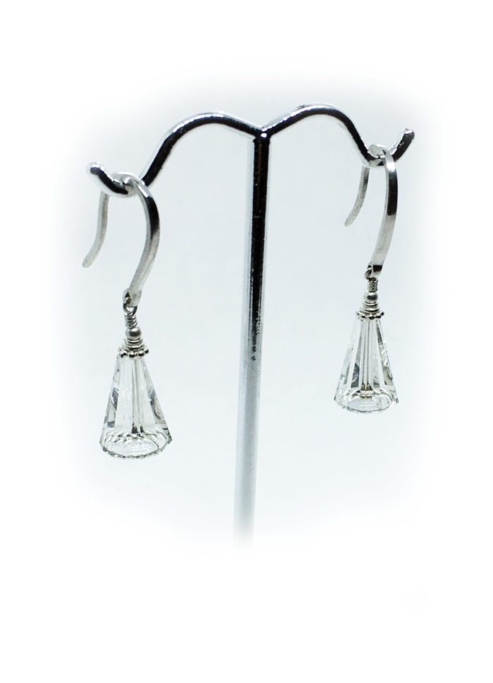 Silver Earrings with Swarovski Stones V6 2