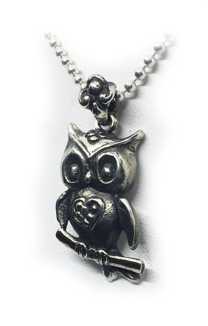 Lovely Owl Sterling Silver Pendant 2