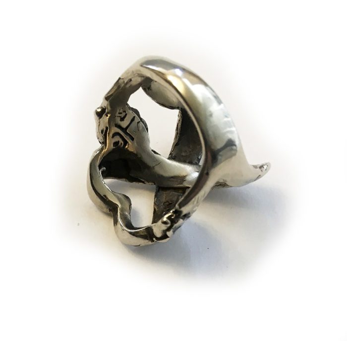 Cancer Ribbon with Wings Sterling Silver Ring 4