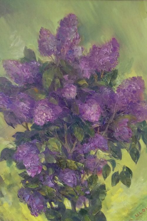 Spring oil painting
