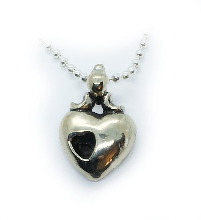 Heart in Heart Sterling Silver Pendant