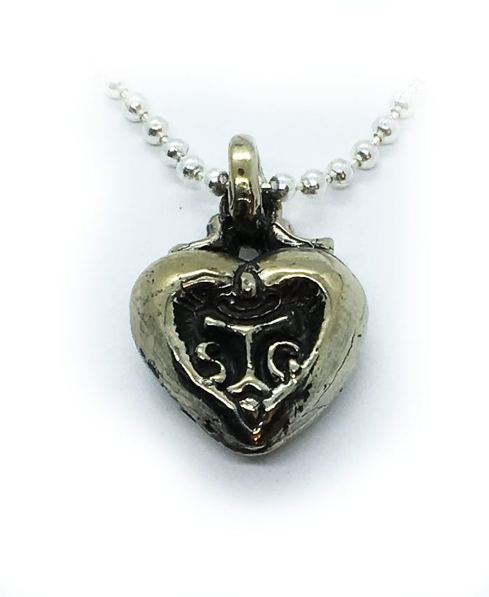 Heart in Heart Sterling Silver Pendant 2