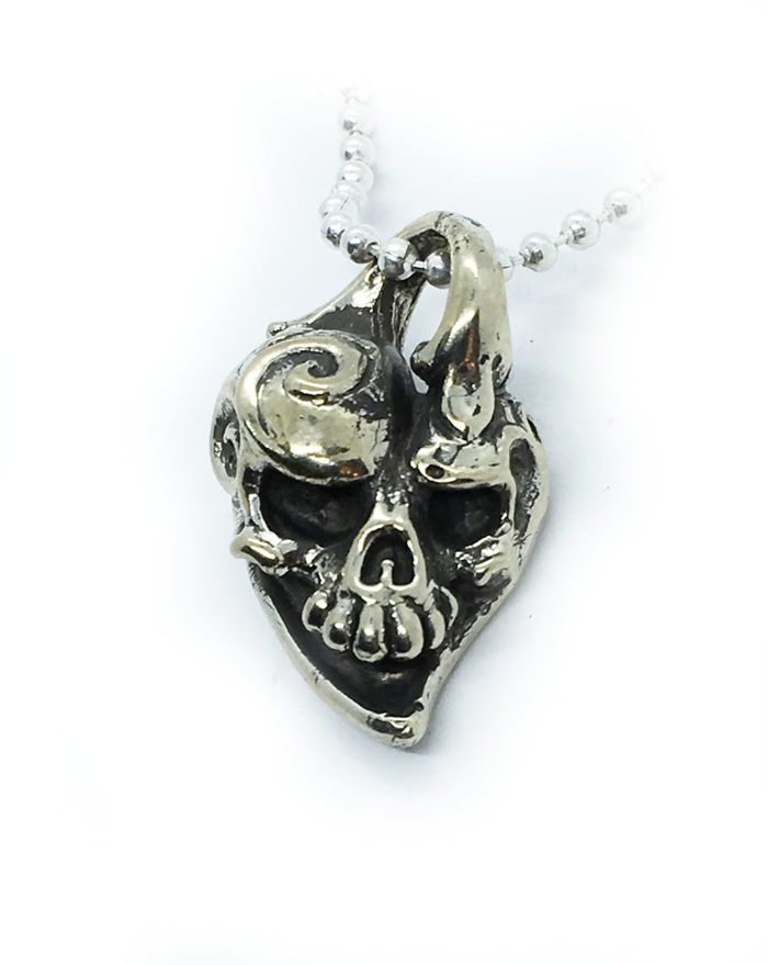 Jokers Love Skull Sterling Silver Pendant