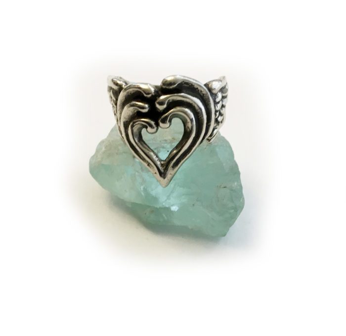 Heart Wings Sterling Silver Ring 2