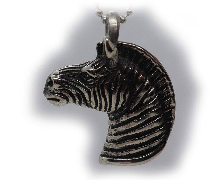 Zebra V2 Sterling Silver Pendant