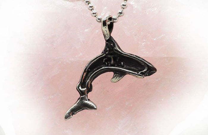 Attacking Shark Sterling Silver Pendant 2