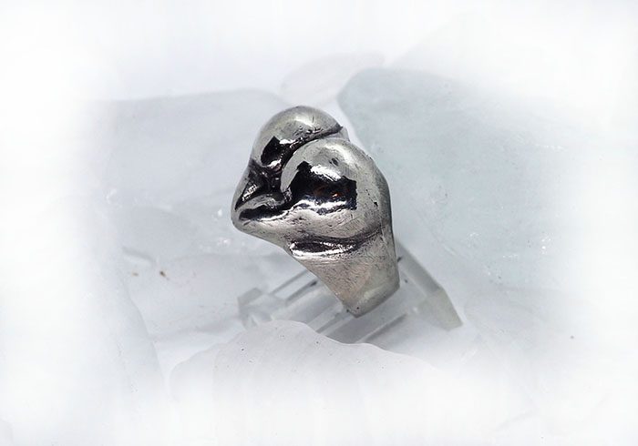 Ass Heart Sterling Silver Ring 3