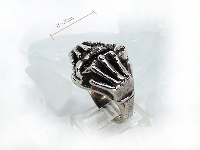 Aroused Pussy with Stones Sterling Silver Ring 3