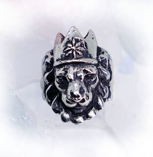 Crown Lion King Sterling Silver Ring