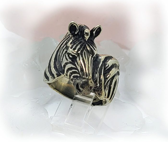 Zebra Sterling Silver Ring 2