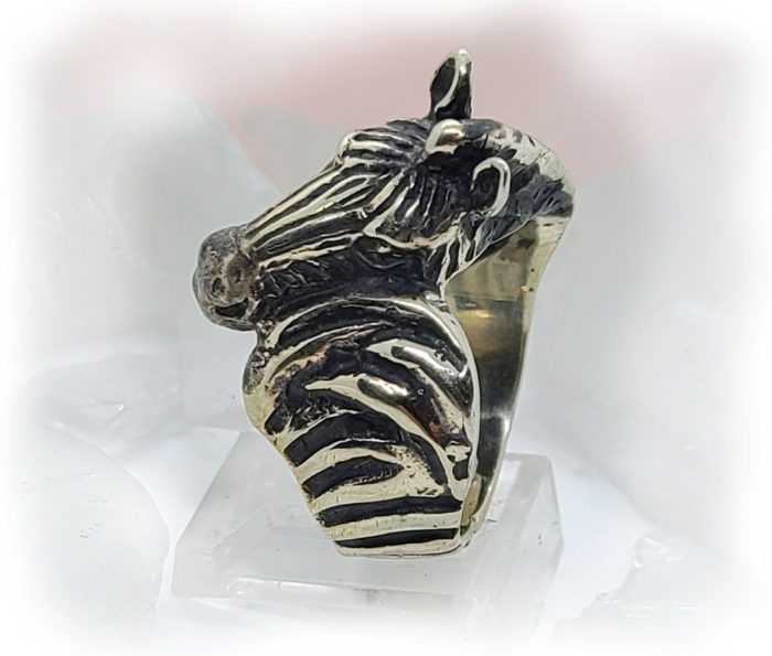 Zebra Sterling Silver Ring 4