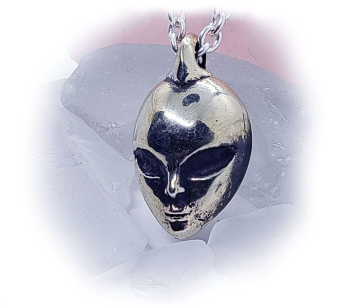 Alien Sterling Silver Pendant 2