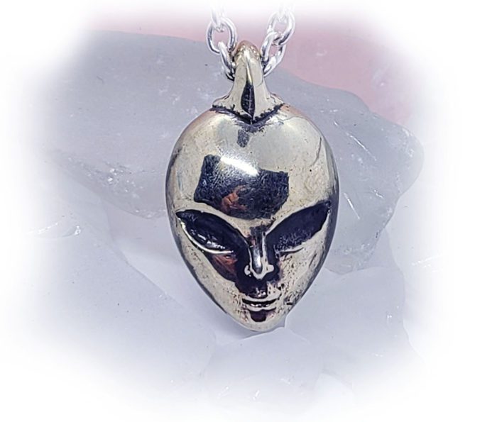 Alien Sterling Silver Pendant