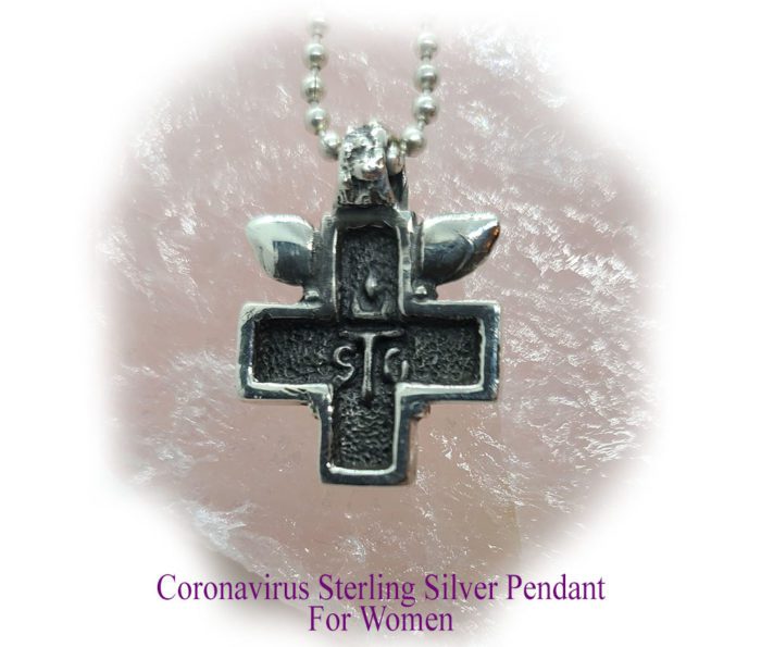 Coronavirus Sterling Silver Pendant for Women 2