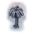 Palm Tree Silver Pendant Stone