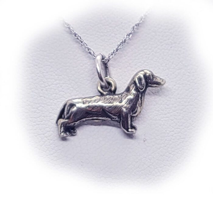 Dachshund Wiener Dog Silver Necklace