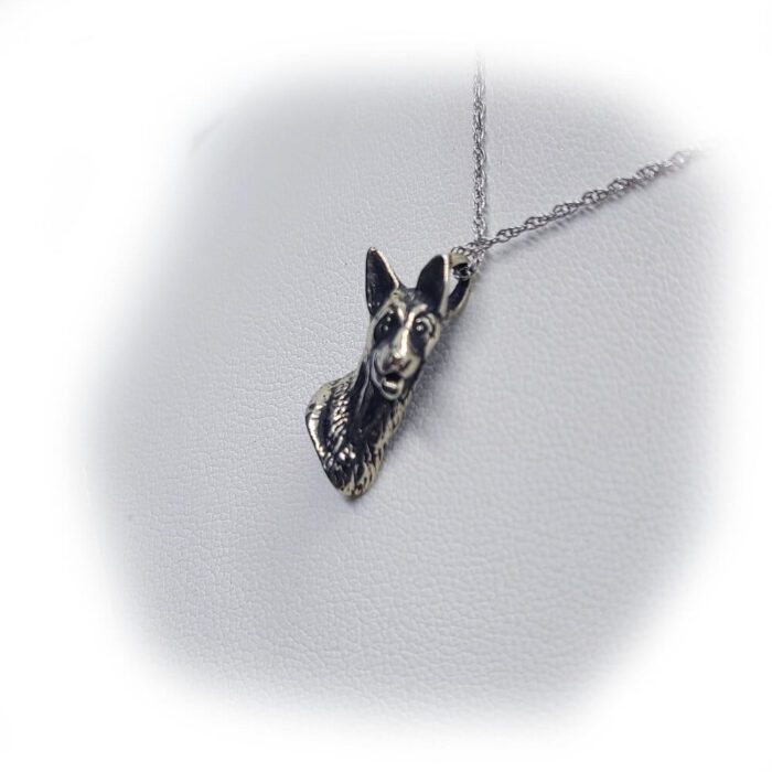 German Shepherd Silver Necklace 3