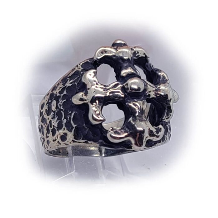 Gothic Cross Silver Ring 2