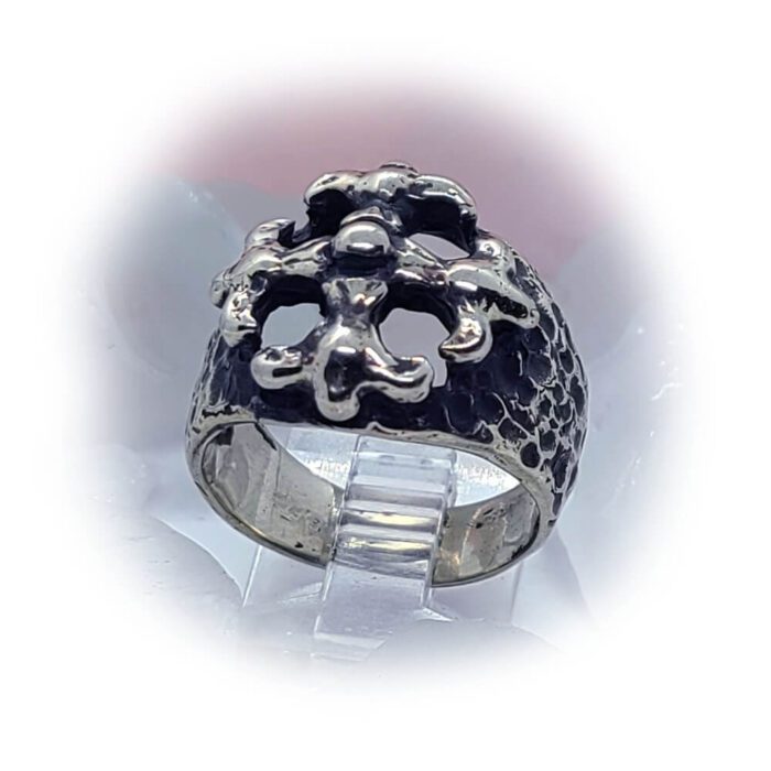 Gothic Cross Silver Ring 5