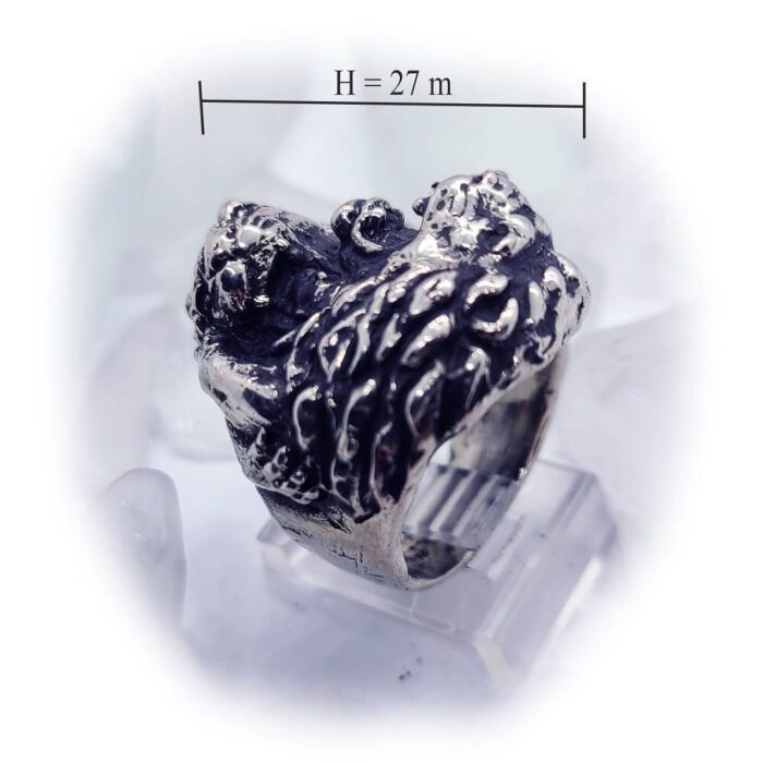 Lions Love Silver Ring 4