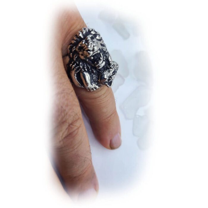 Lions Love Silver Ring 5