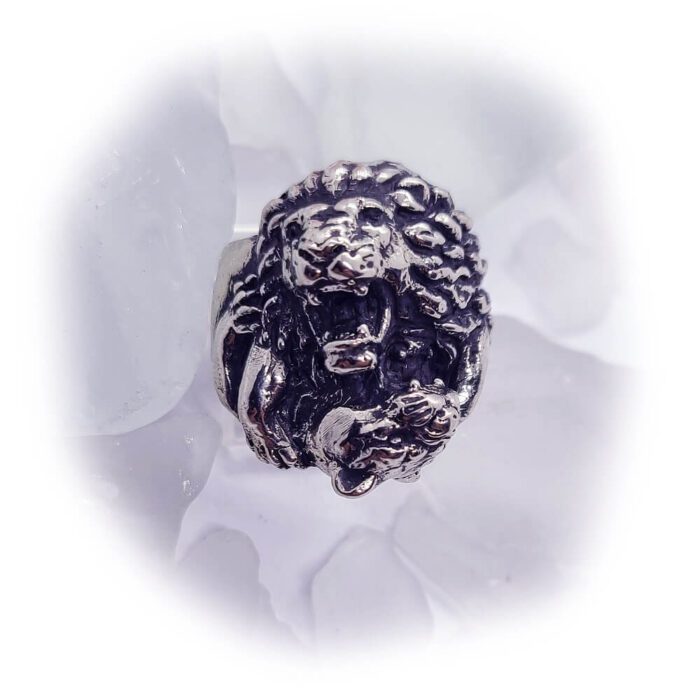Lions Love Silver Ring