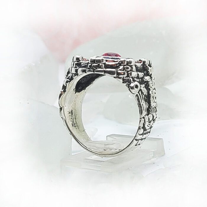 Armenian Sterling Silver Ring with Flag Color CZ Stones 4