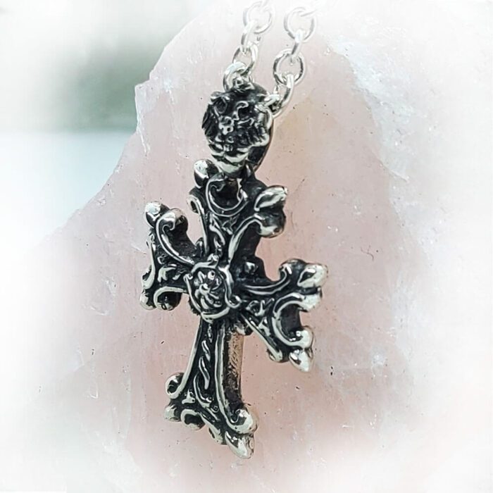 Silver Armenian Cross Pendant with Etchmiadzin Coat of Arms Loop 3