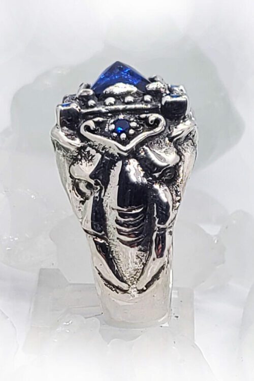 Royal Elephant with CZ Stones Sterling Silver Ring