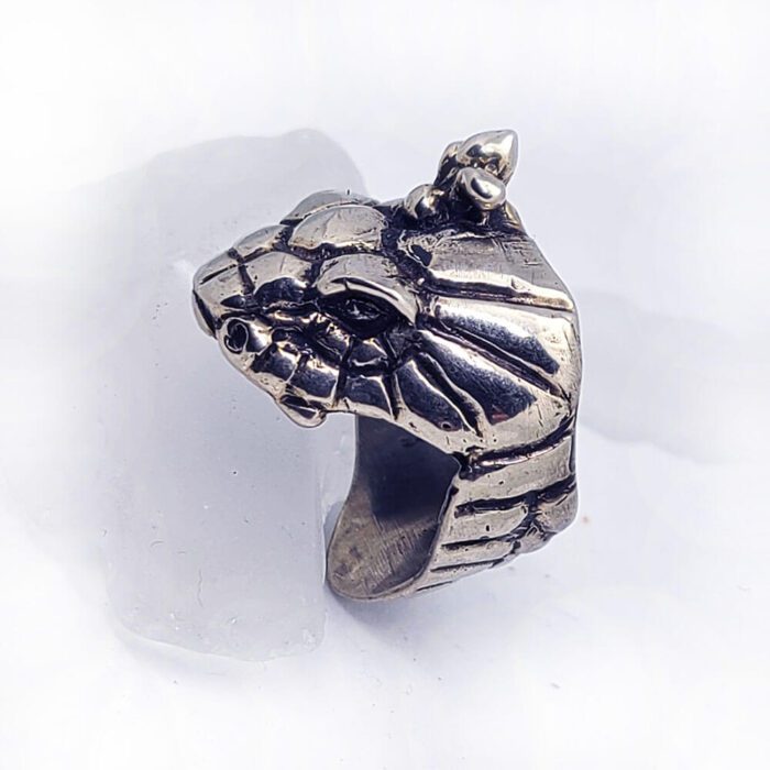 Snake Swallowing Sterling Silver Ring