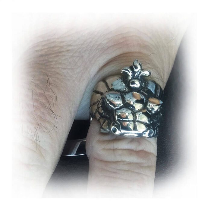 Snake Swallowing Sterling Silver Ring 5