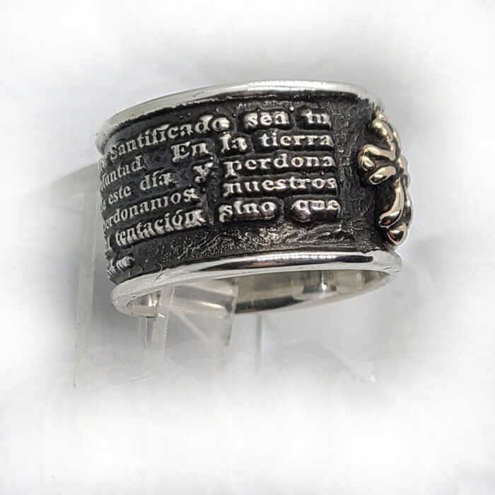 Spanish Prayer Sterling Silver Ring V2 Big 2