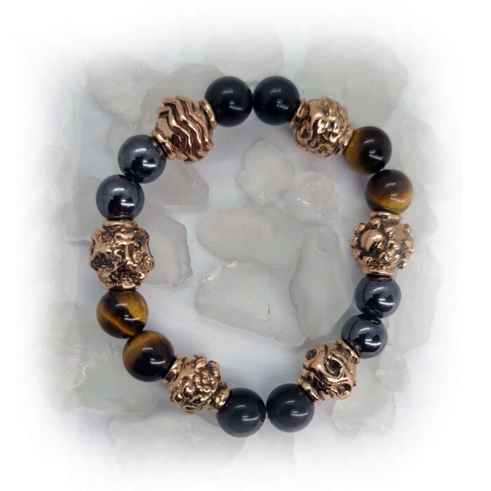 18kt Rose Gold "Energy of Universe" Natural Beads Bracelet