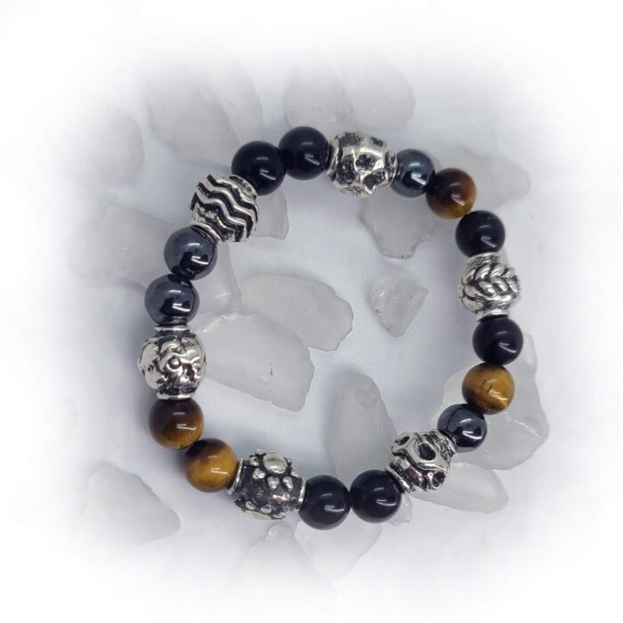 Sterling Silver Energy of Univers Natural Beads Bracelet