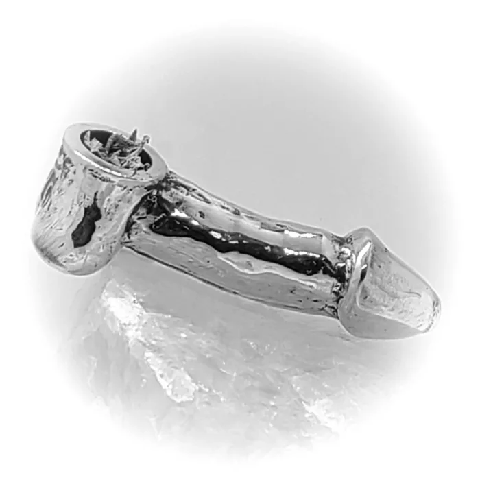 Penis Sterling Silver Pipe 4