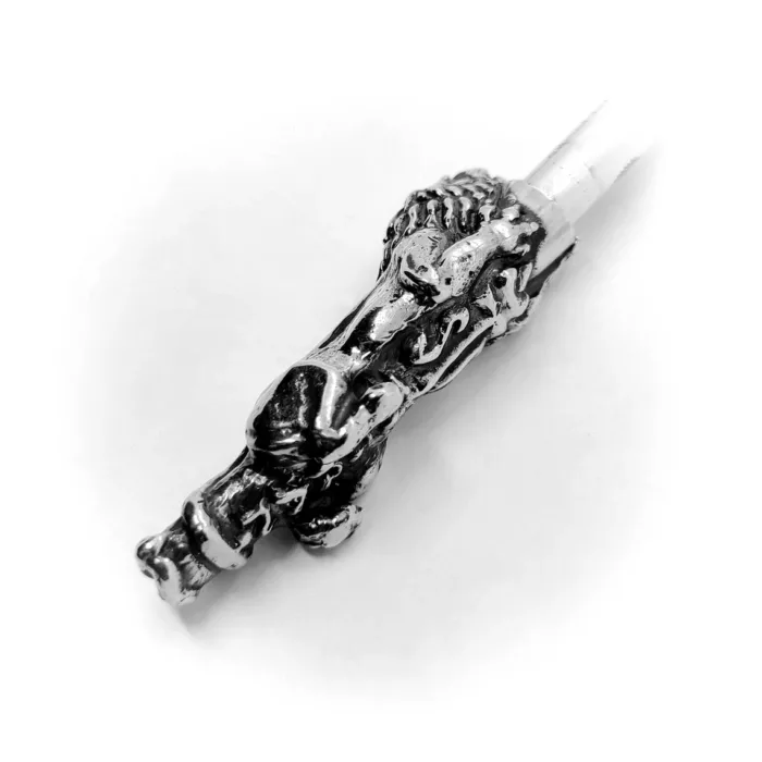 Attacking Lion Sterling Silver Cigarette Pipe 2