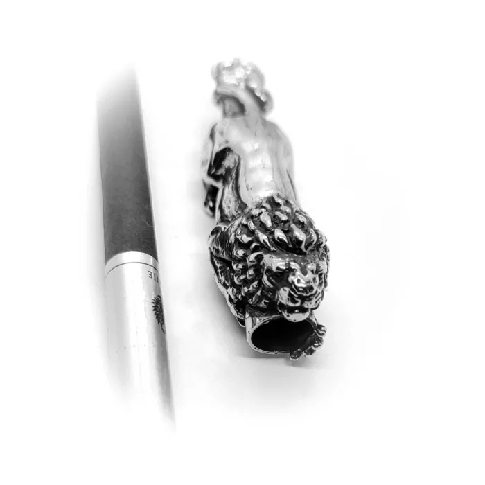 Attacking Lion Sterling Silver Cigarette Pipe 5