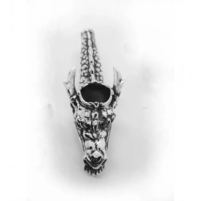 Dragon Head Unique Smoking Silver Pipe 4