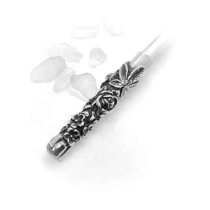 Flower Blossom Sterling Silver Cigarette Pipe 5