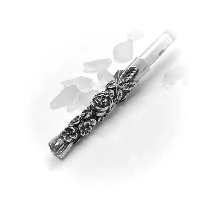 Flower Blossom Sterling Silver Cigarette Pipe 6