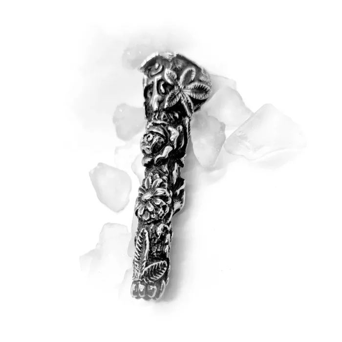 Flowers and Roses Sterling Silver Pipe 7