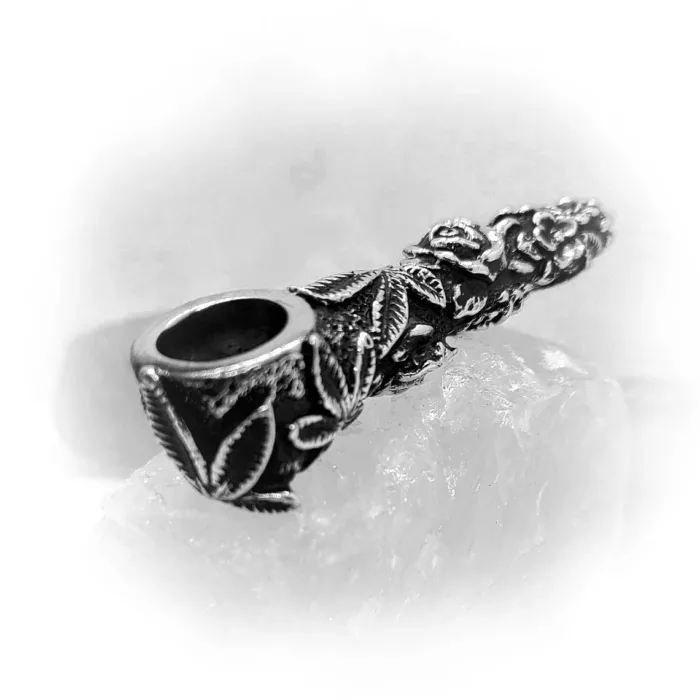 Flowers and Roses Sterling Silver Pipe