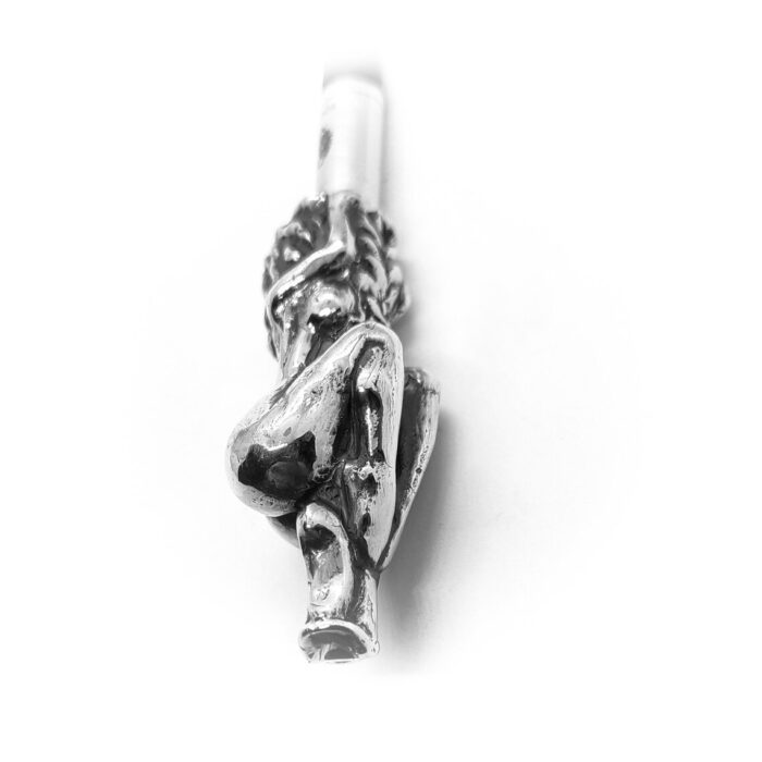 Nude Woman Sterling Silver Pipe 2