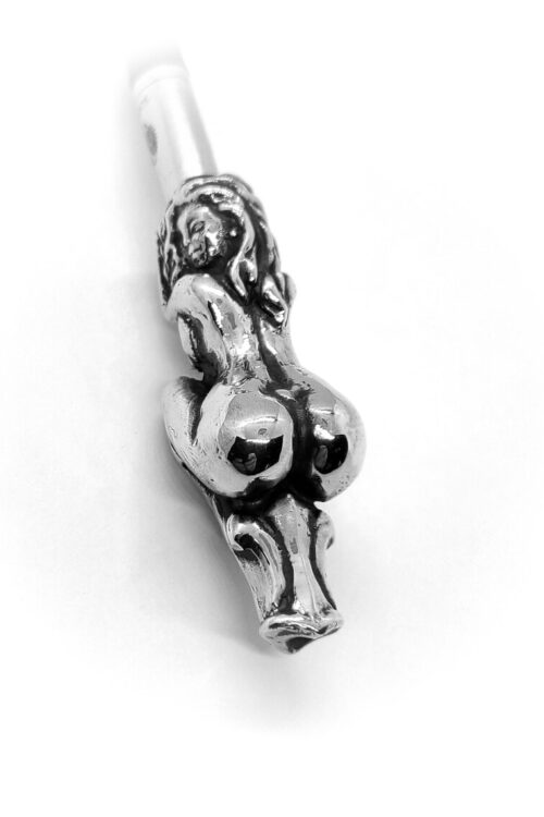 Nude Woman Sterling Silver Pipe