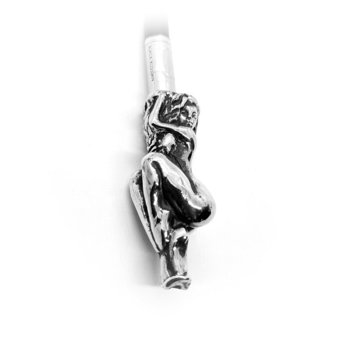 Nude Woman Sterling Silver Pipe 6