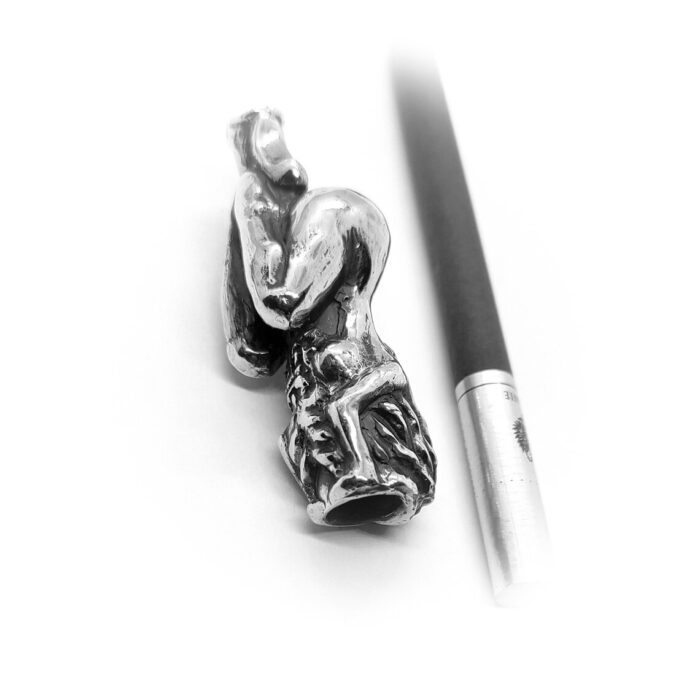Nude Woman Sterling Silver Pipe 9